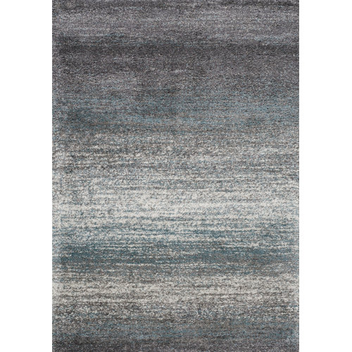 Mercury Row® Smoak Performance Gray/Blue/Cream Rug & Reviews Wayfair